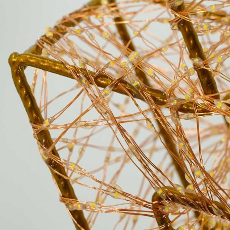 Albero Luminoso in 3D Color Rame, H.120 cm, 7680 Micro Led