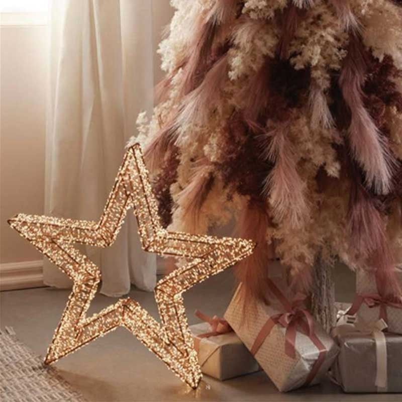 Stella Luminosa in 3D Color Rame, 50x38 cm, 2880 Micro Led