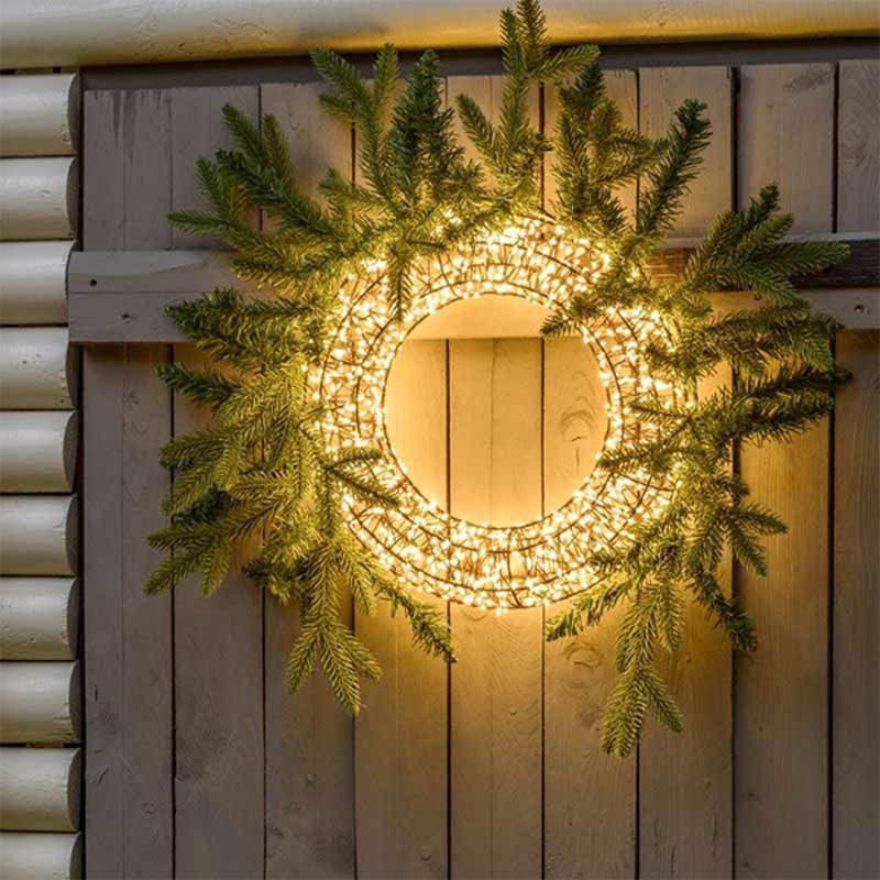 Corona Luminosa in 3D Color Rame, Ø 60 cm, 1800 Micro Led