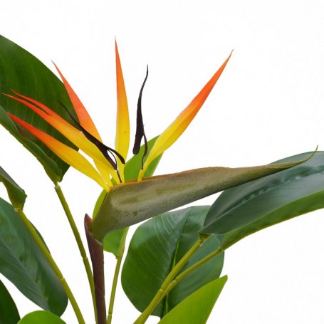 Pianta Strelitzia Artificiale con Vaso Bianco