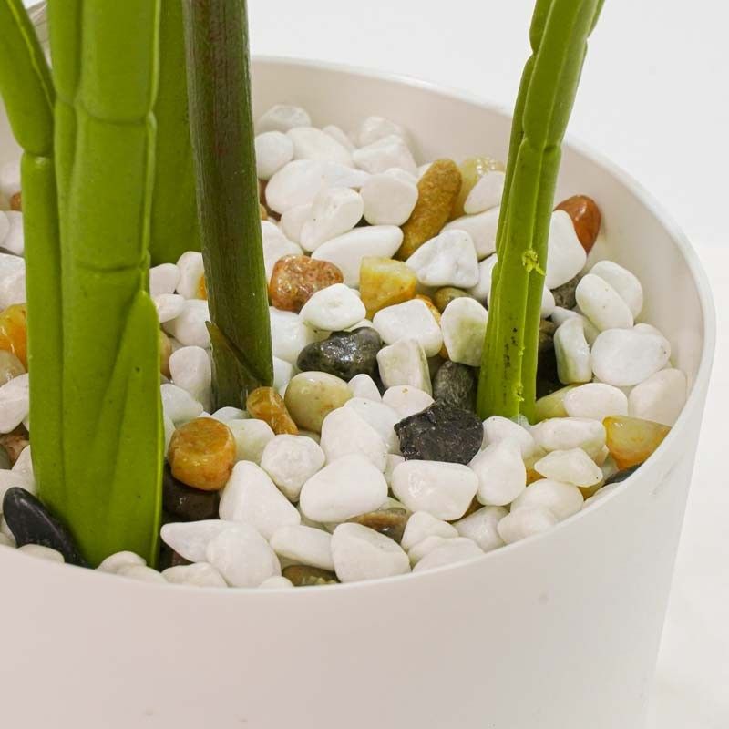 Pianta Strelitzia Artificiale con Vaso Bianco