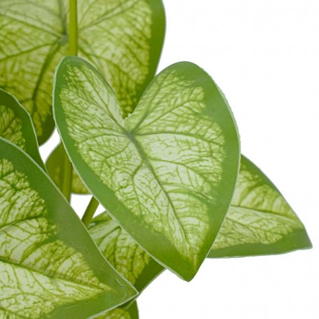 Pianta Calathea Artificiale con Vaso Grigio