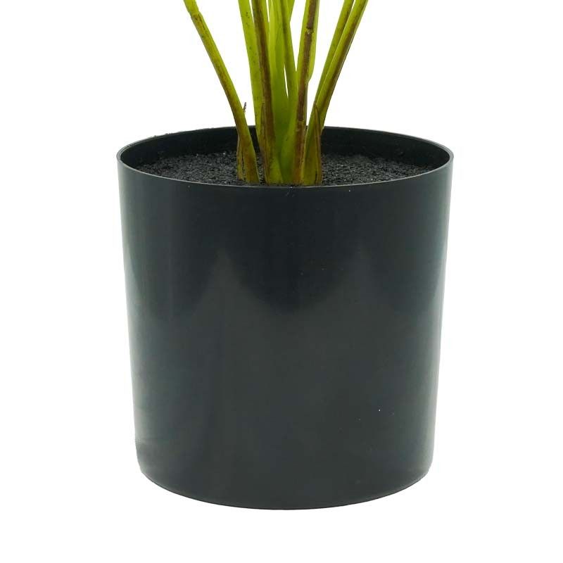 Pianta Calathea Artificiale con Vaso Grigio