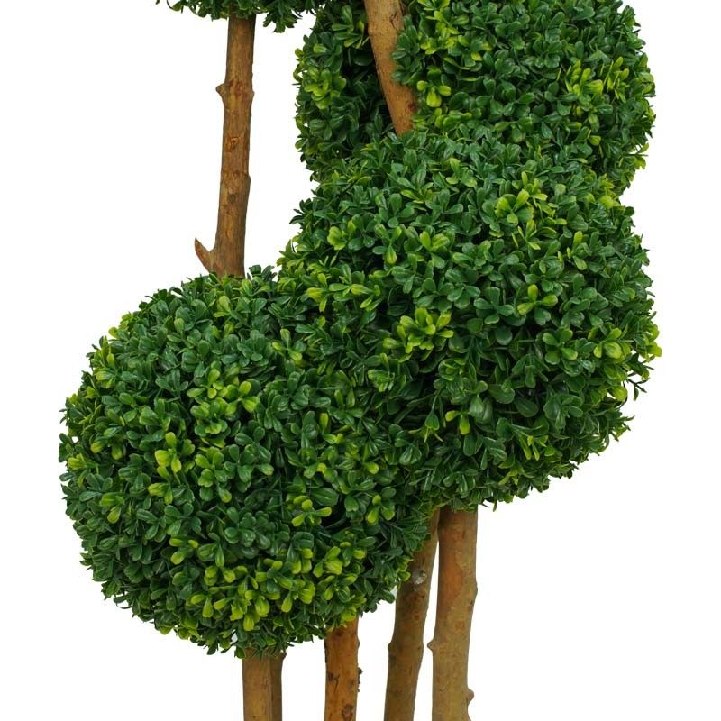 Pianta Bosso Artificiale con Tronchi in Legno