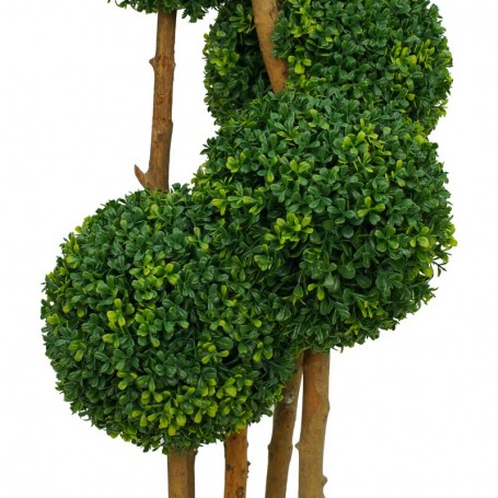 Pianta Bosso Artificiale con Tronchi in Legno