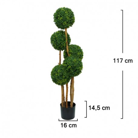 Pianta Bosso Artificiale con Tronchi in Legno