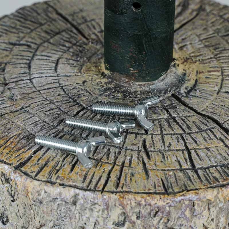 Base Tronco per Albero di Natale in Cemento Effetto Legno