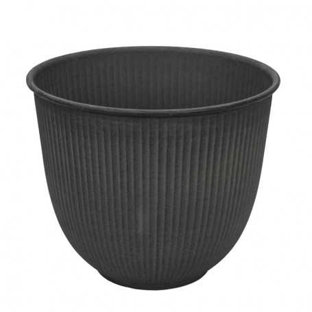 Vasi in Metallo Grigio Scuro Effetto Pietra