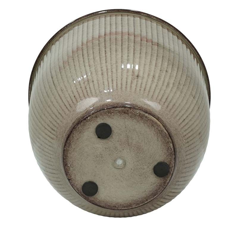 Vasi in Metallo Beige Effetto Pietra