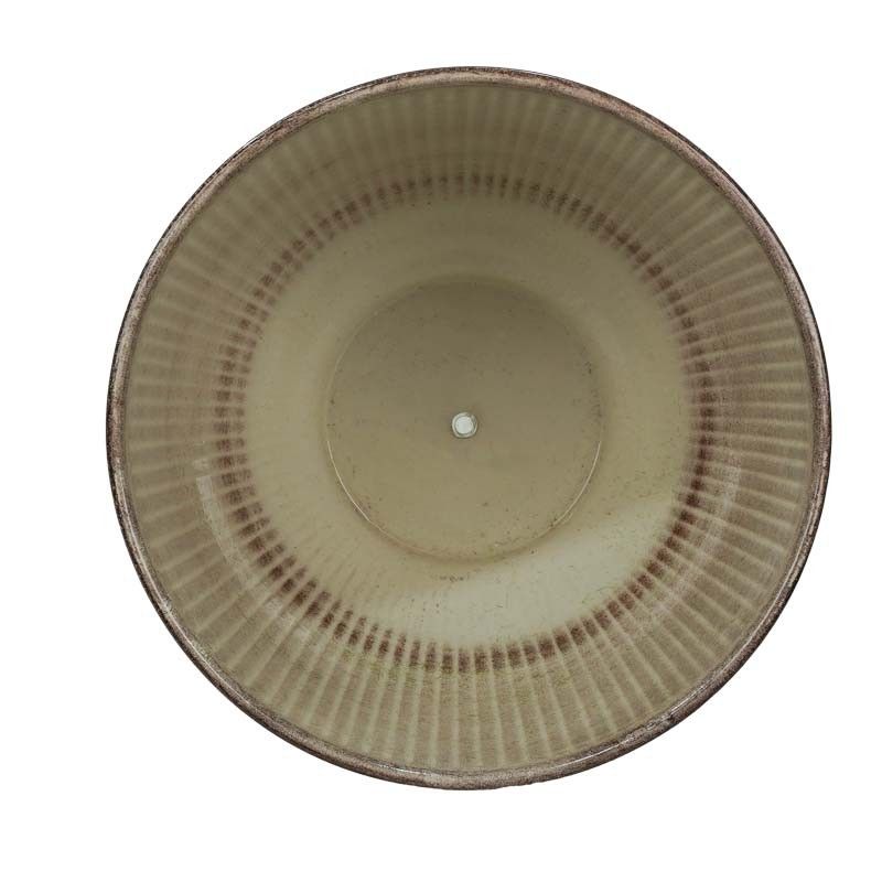 Vasi in Metallo Beige Effetto Pietra