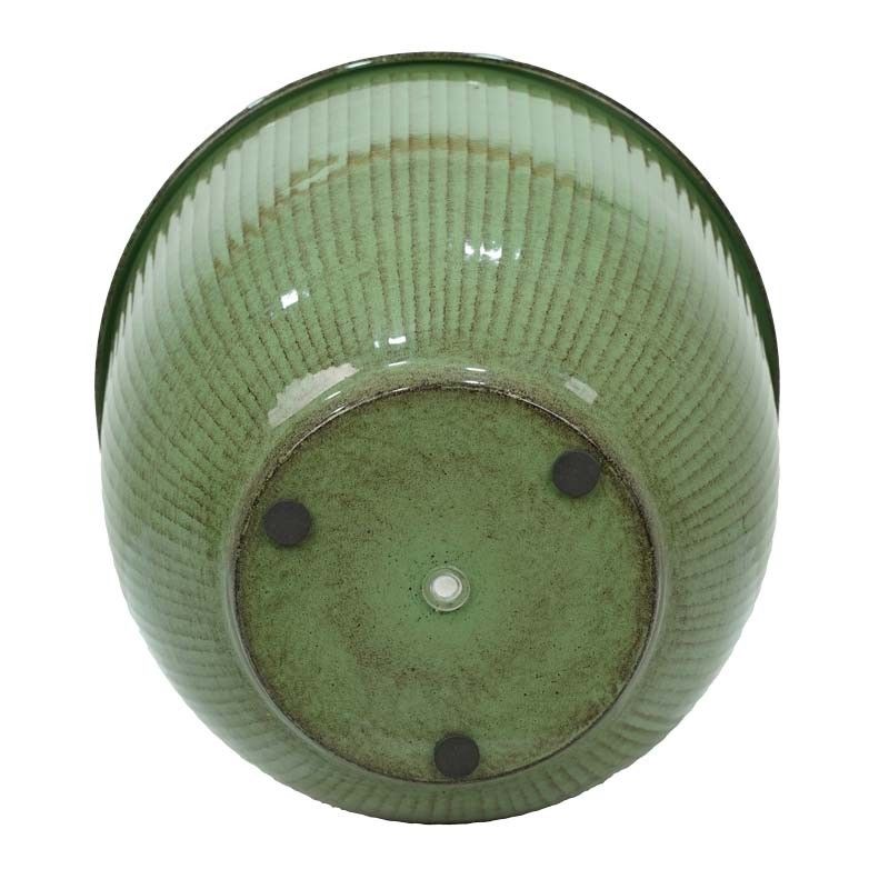 Vasi in Metallo Verde Effetto Pietra