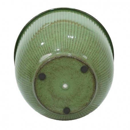 Vasi in Metallo Verde Effetto Pietra