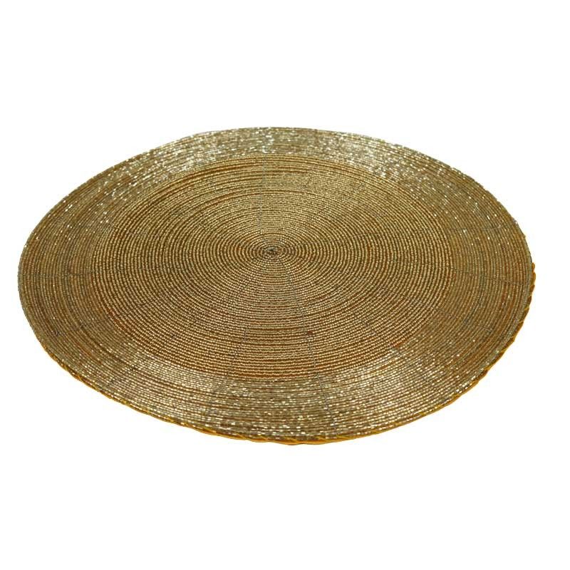 Sottopiatto Natalizio con Perline D.35 cm