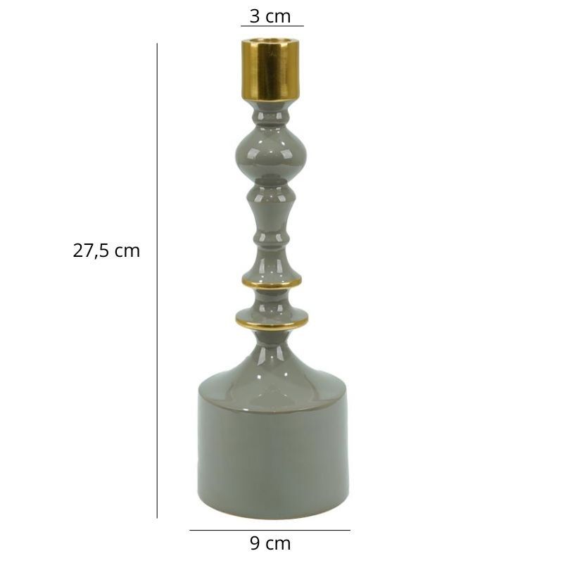 Candelabro in Alluminio Smaltato H.27,5 cm