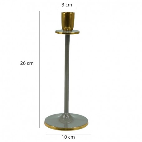 Candelabro Slim in Alluminio Smaltato H.26 cm