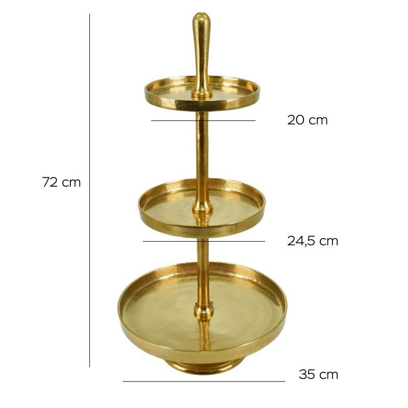 Alzatina in Alluminio Dorata
