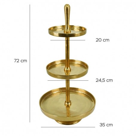 Alzatina in Alluminio Dorata