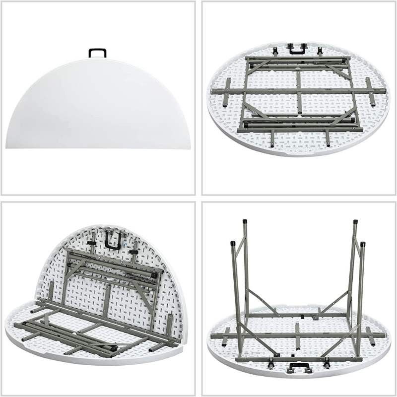 Tavolo Rotondo da Catering Pieghevole D.122 x H.74 cm