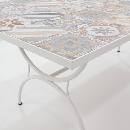 Set Tavolo e Sedie da Giardino Bianco, 6 persone - Amalfi