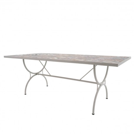 Set Tavolo e Sedie da Giardino Bianco, 6 persone - Amalfi