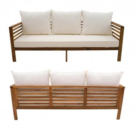 Set Divano da Giardino in Legno di Acacia, 5/6 Persone - Vietri