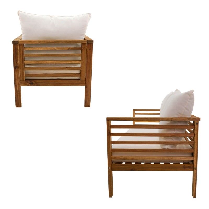 Set Divano da Giardino in Legno di Acacia, 5/6 Persone - Vietri