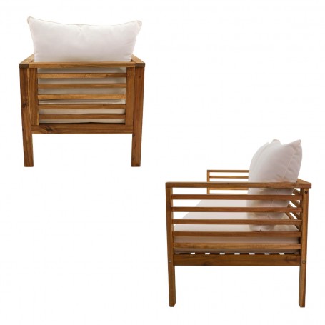 Set Divano da Giardino in Legno di Acacia, 5/6 Persone - Vietri