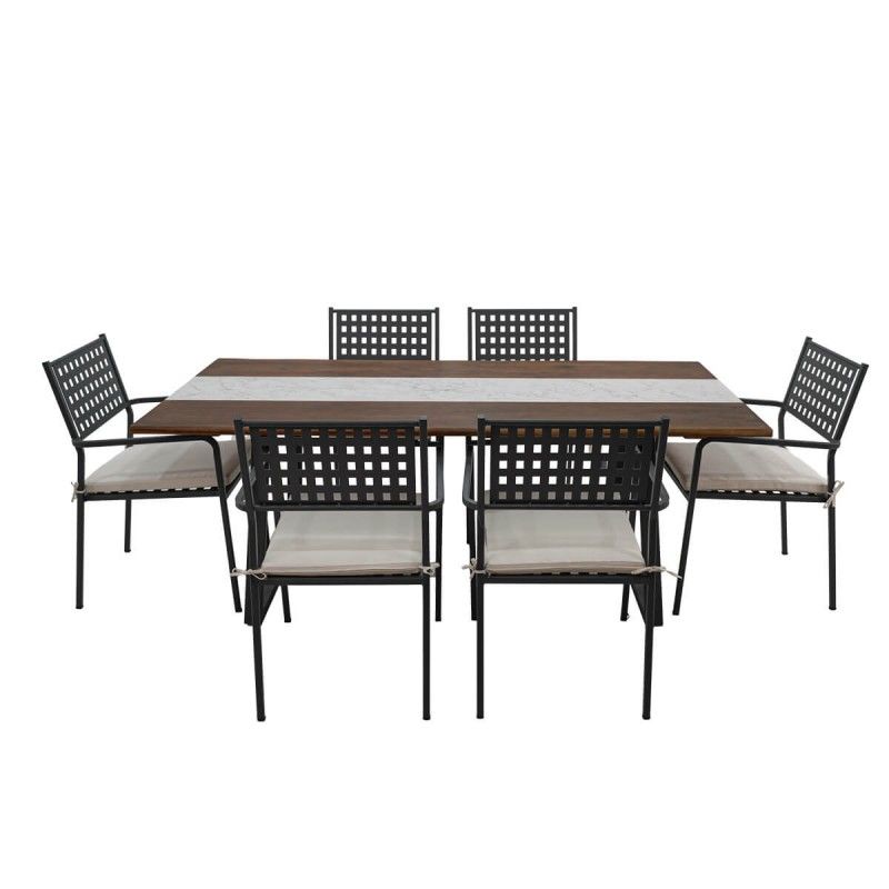 Set Tavolo e Sedie da Giardino, 6 persone - Camden