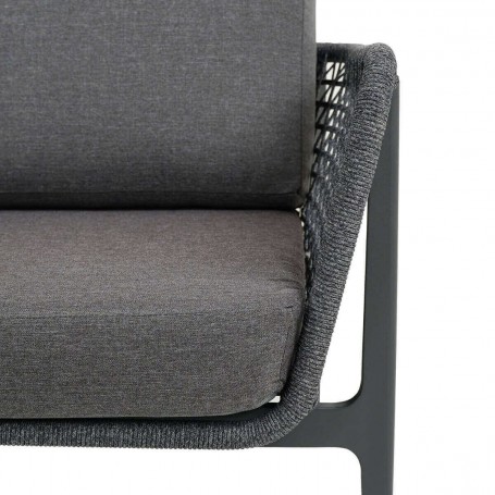 Set Divano Angolare da Giardino in Alluminio e Corda, 5/6 Persone - Bristol