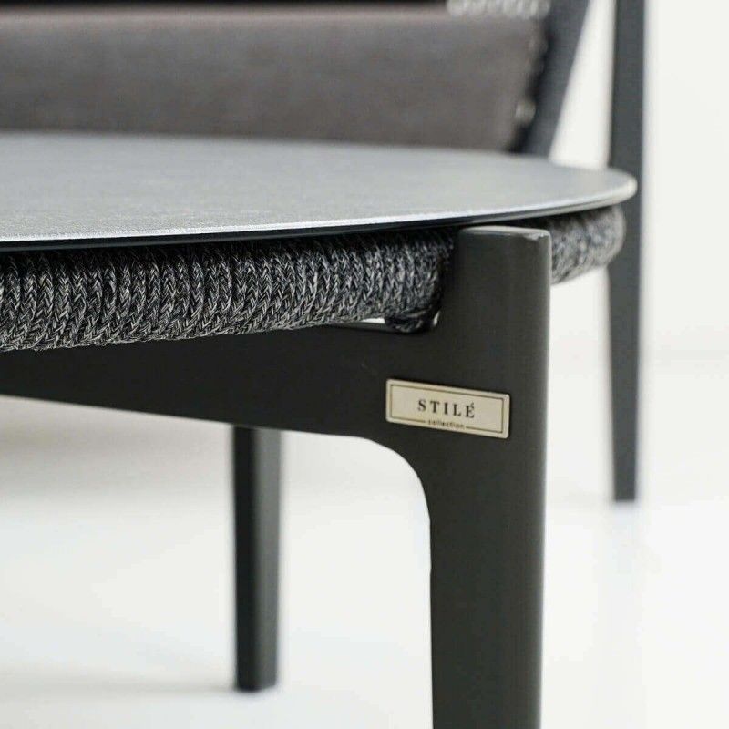 Set Divano Angolare da Giardino in Alluminio e Corda, 5/6 Persone - Bristol