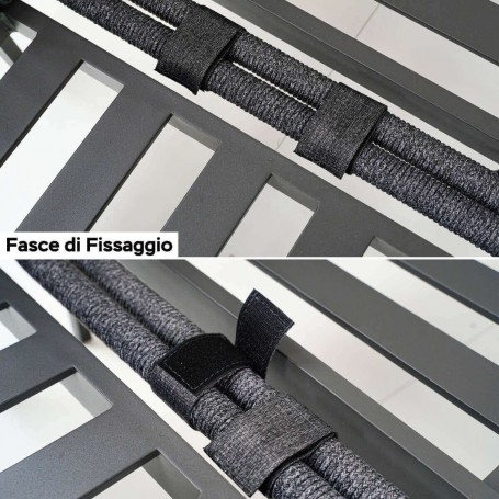 Set Divano Angolare da Giardino in Alluminio e Corda, 5/6 Persone - Bristol