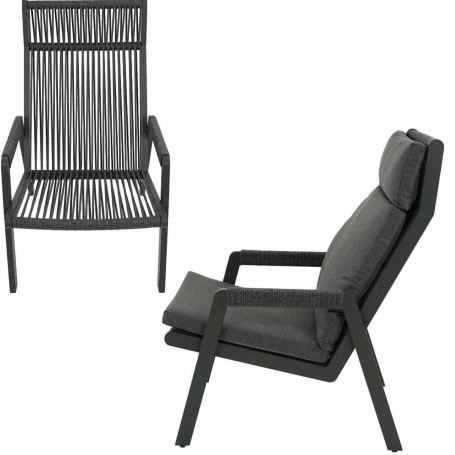 Salottino da Giardino in Alluminio Antracite - Leeds