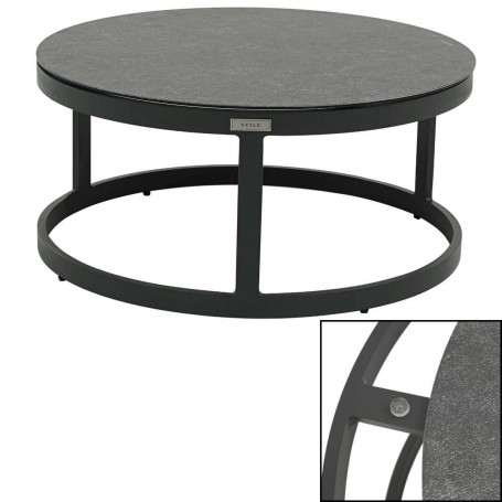 Salottino da Giardino in Alluminio Antracite - Leeds