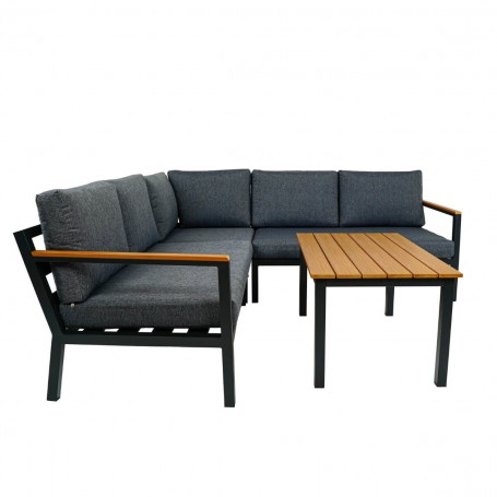 Set Divano Angolare da Giardino in Alluminio, 5/6 Persone - York