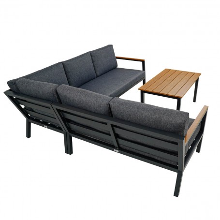 Set Divano Angolare da Giardino in Alluminio, 5/6 Persone - York