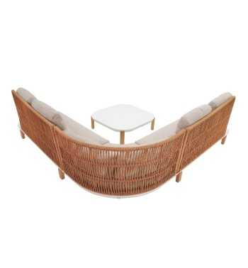 Set Divano Angolare da Giardino in Alluminio e Rattan, 5/6 Persone - Birmingham