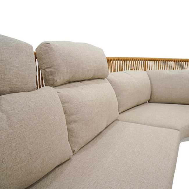 Set Divano Angolare da Giardino in Alluminio e Rattan, 5/6 Persone - Birmingham