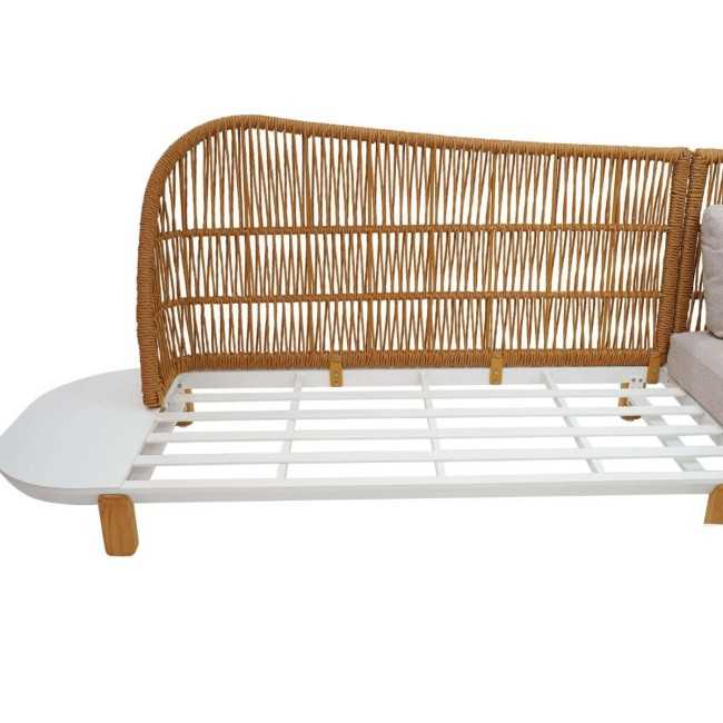 Set Divano Angolare da Giardino in Alluminio e Rattan, 5/6 Persone - Birmingham