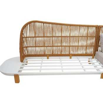 Set Divano Angolare da Giardino in Alluminio e Rattan, 5/6 Persone - Birmingham