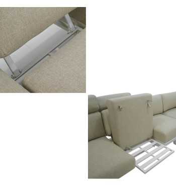 Set Divano Angolare Estendibile da Giardino in Alluminio, 6/7 Persone - Cambridge