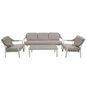 Set Divano per Esterno in Alluminio, 5/6 Persone - Cardiff