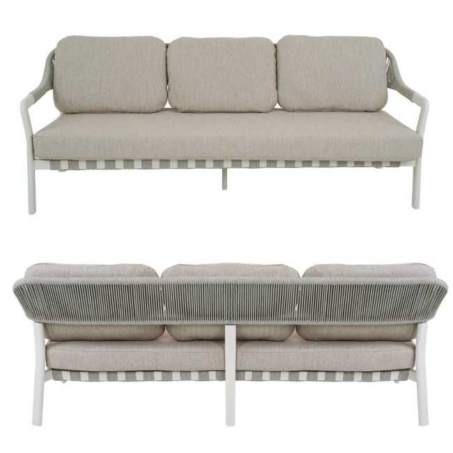 Set Divano per Esterno in Alluminio, 5/6 Persone - Cardiff