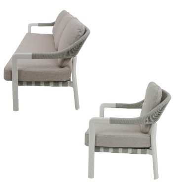 Set Divano per Esterno in Alluminio, 5/6 Persone - Cardiff