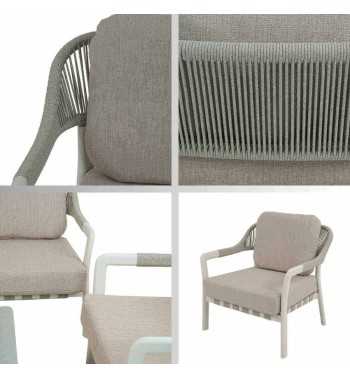 Set Divano per Esterno in Alluminio, 5/6 Persone - Cardiff