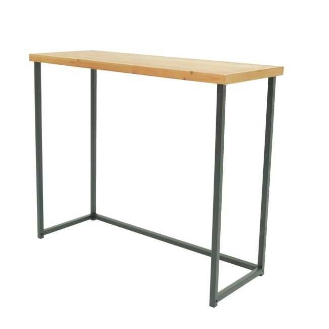 Set 2 Tavoli Console 80 - 90 cm con Piano in Legno - Stilè