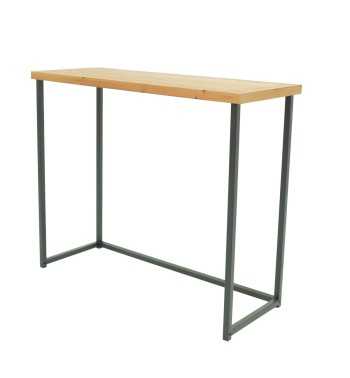 Set 2 Tavoli Console 80 - 90 cm con Piano in Legno - Stilè