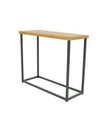 Set 2 Tavoli Console 80 - 90 cm con Piano in Legno - Stilè