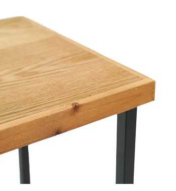 Set 2 Tavoli Console 80 - 90 cm con Piano in Legno - Stilè