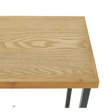 Set 2 Tavoli Console 80 - 90 cm con Piano in Legno - Stilè