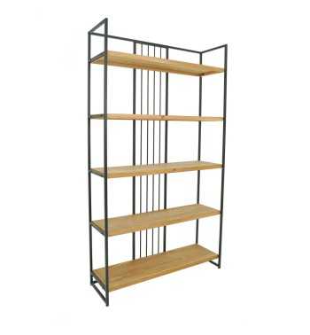 Scaffale/Libreria in Legno e Metallo, Stile Industrial - Rack